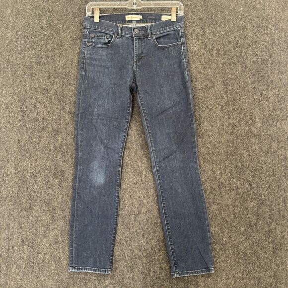 Tory Burch Jeans Womens 26 Blue Cropped Skinny Denim Stretch Mid Rise Casual - Picture 1 of 12